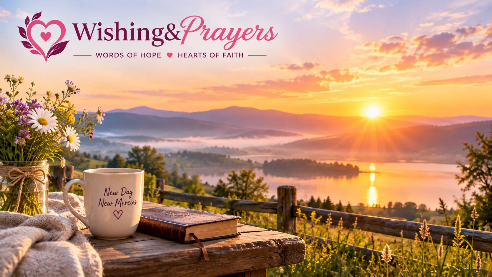 Peaceful sunrise representing hope for a new day