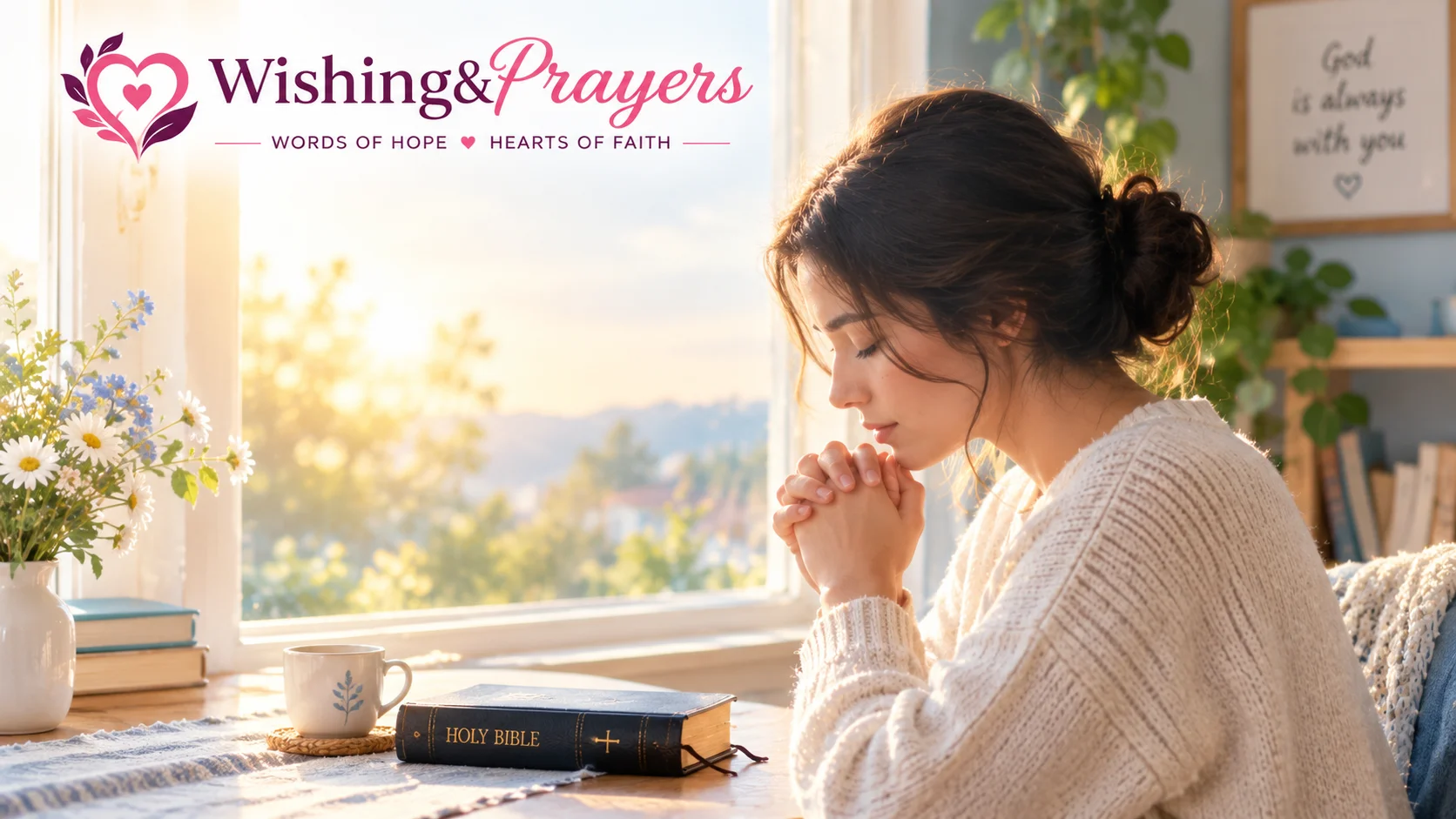 Person praying for a friend who is hurting