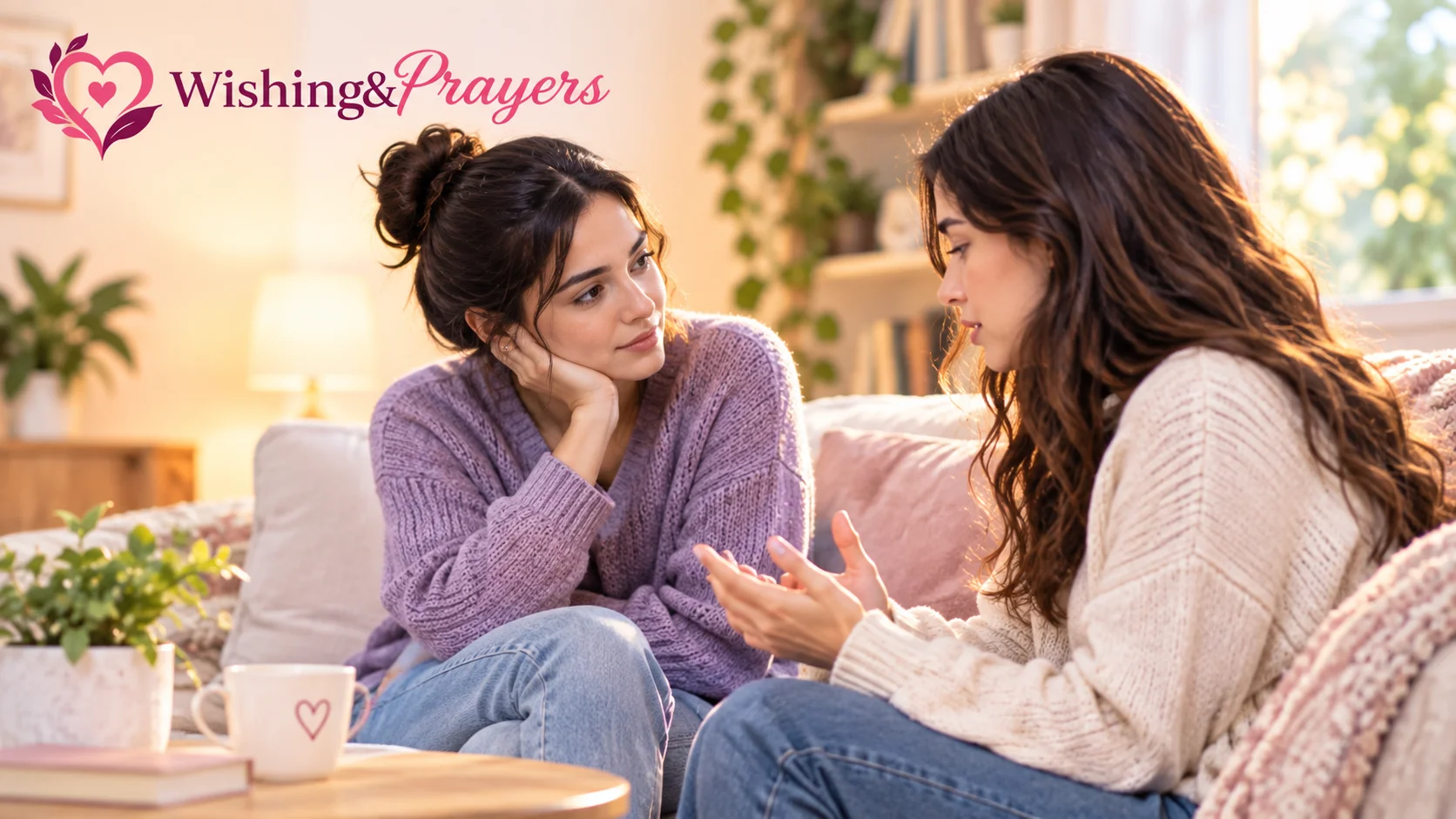  Friends talking and offering support during a difficult situation
